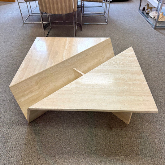 Vintage Square Travertine Coffee Table