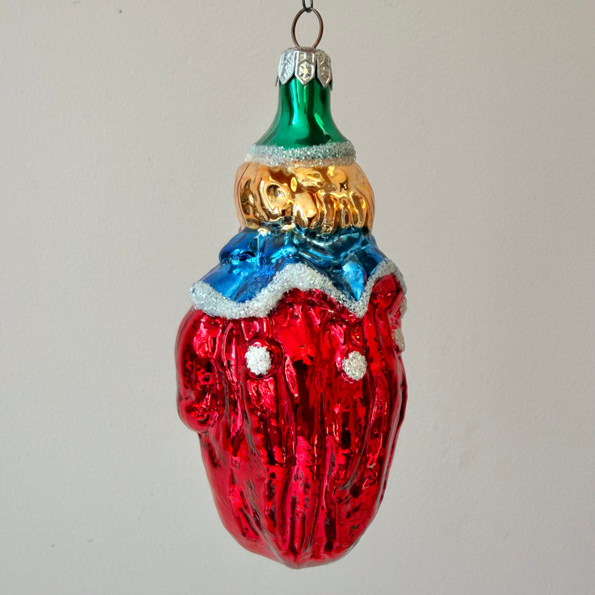 Vintage Glass Clown Ornament