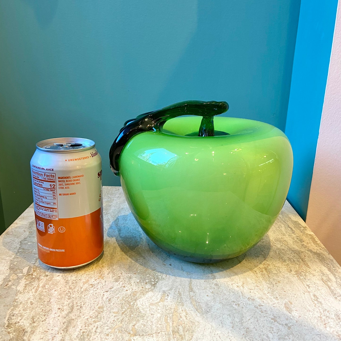 XL Vintage Art Glass Apple Sculpture