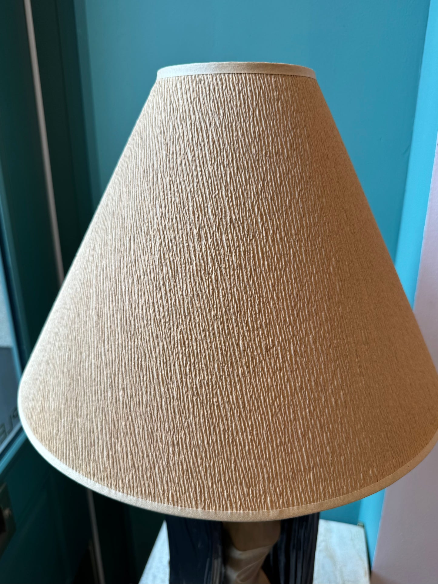Vintage Gold and Black Abstract Female Male Lamp by FAIP