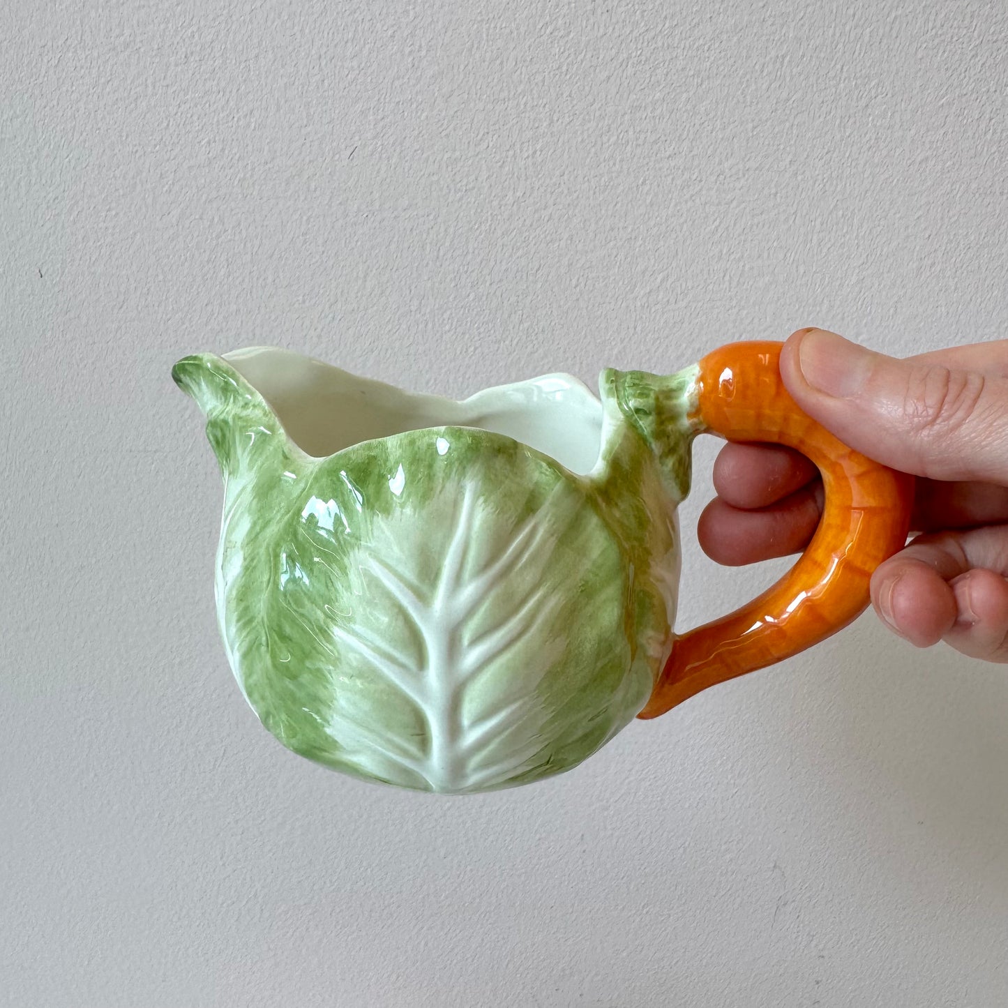 Vintage Set of 5 Ceramic Vegetable Sugar Bowls and Milk Jugs by Fitz & Floyd