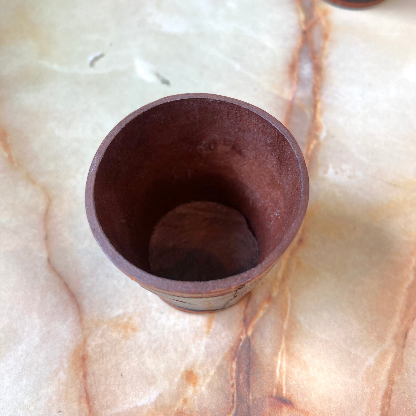 Set of 6 Vintage Leather Shot Glass Holders