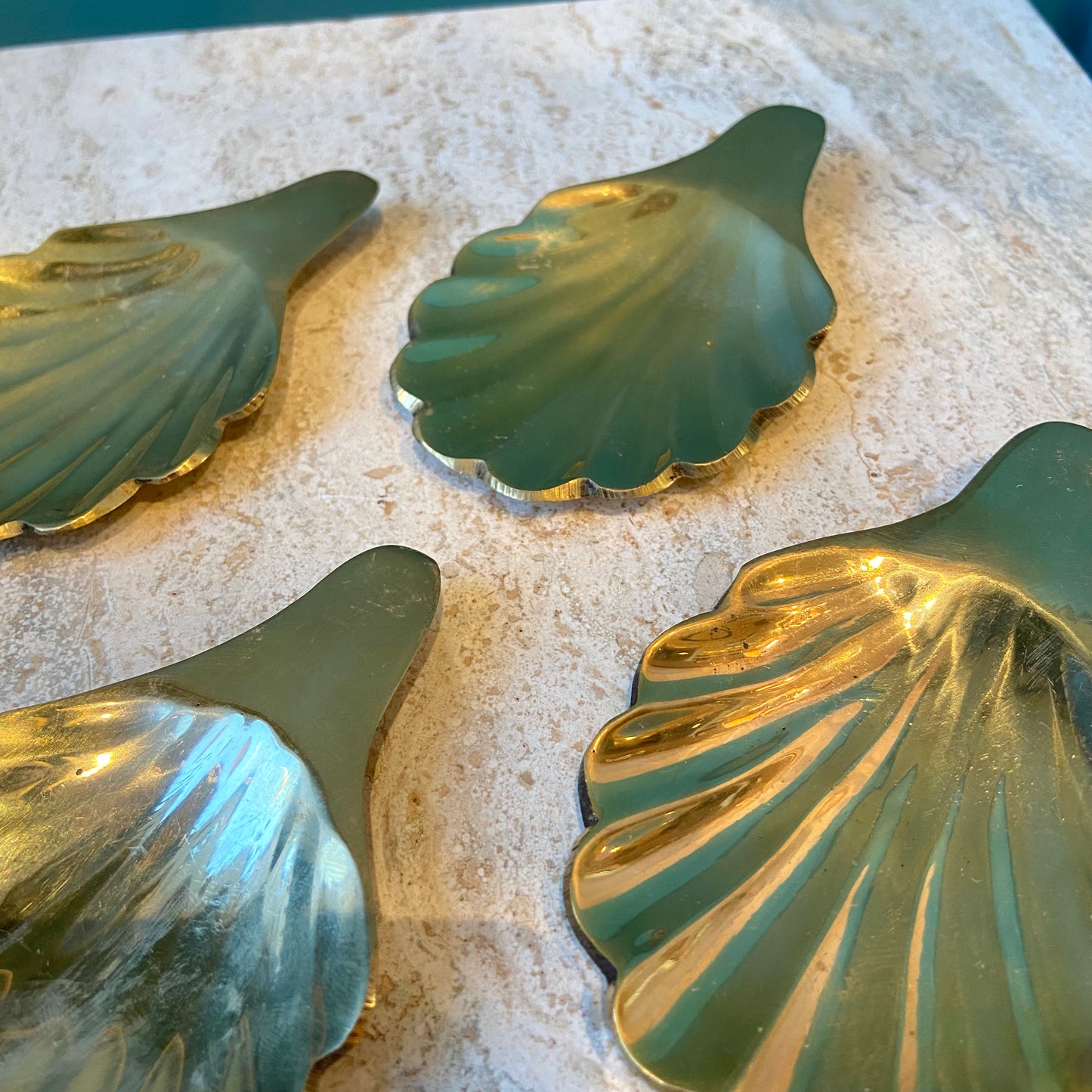 Vintage Brass Shell Ring Dish/item
