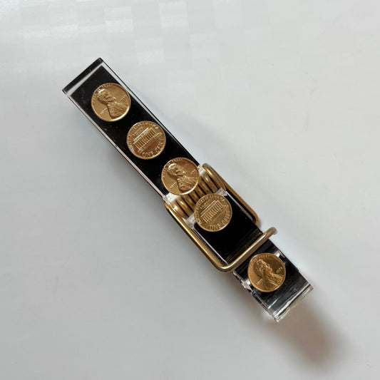 Oversized Vintage Lucite 1979 Penny Clothes Pin