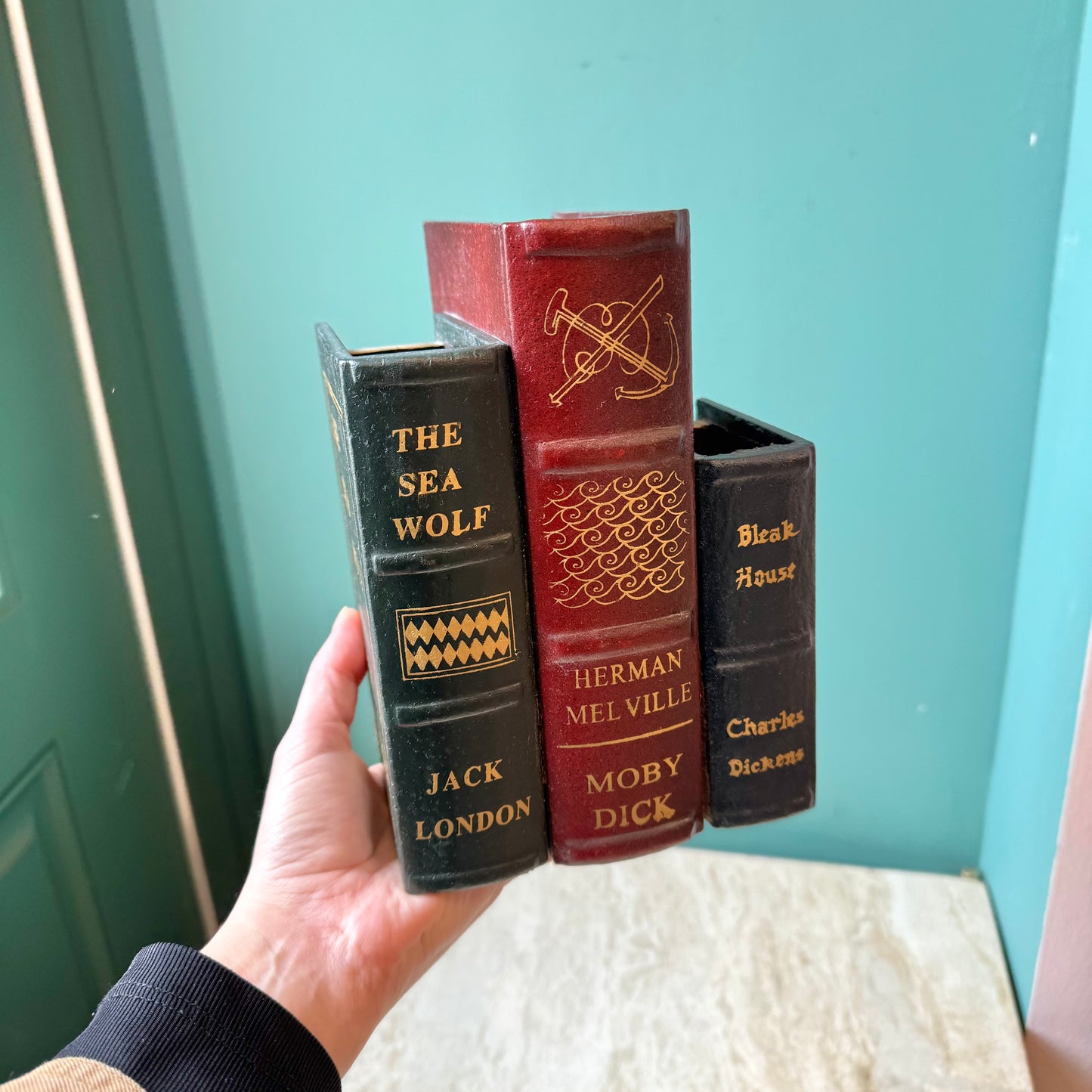 Wooden Vintage Classic Novel Book Vase