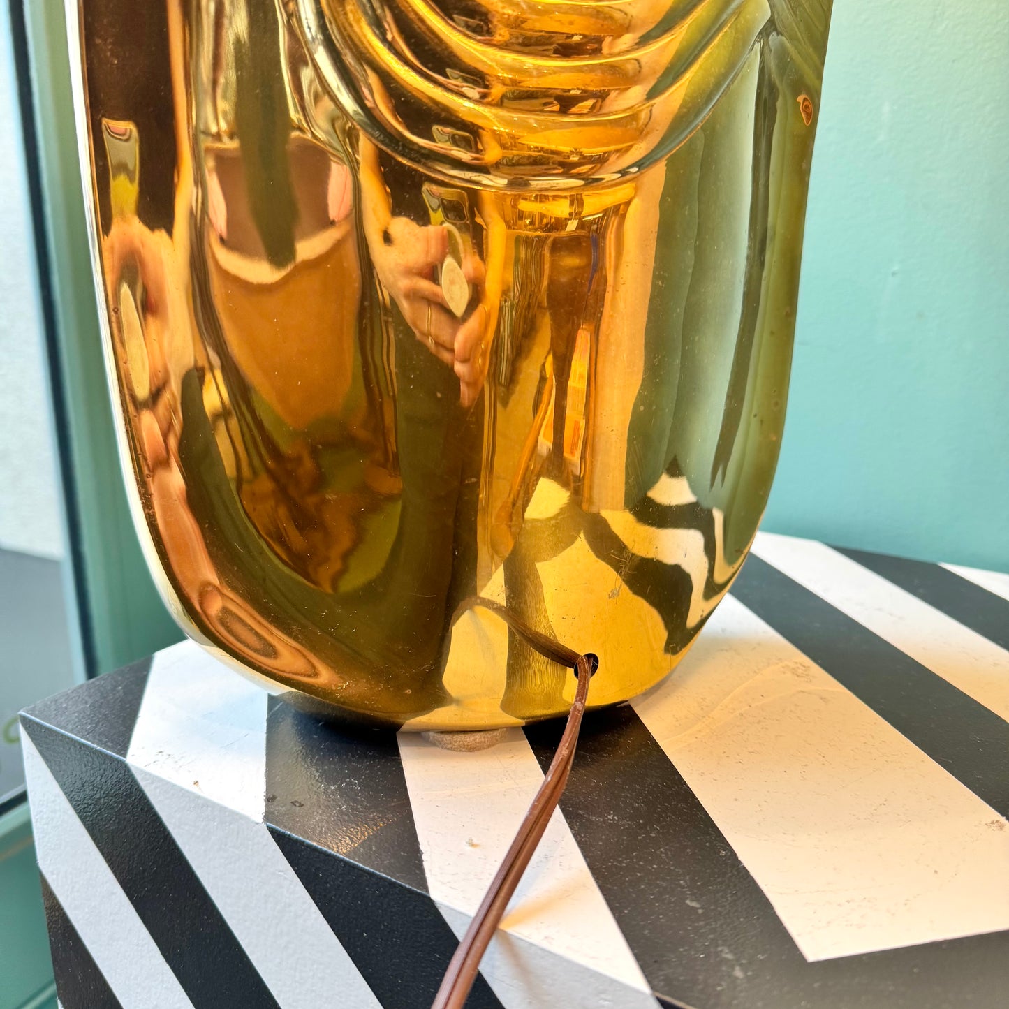Vintage Brass Deco Style Table Lamp