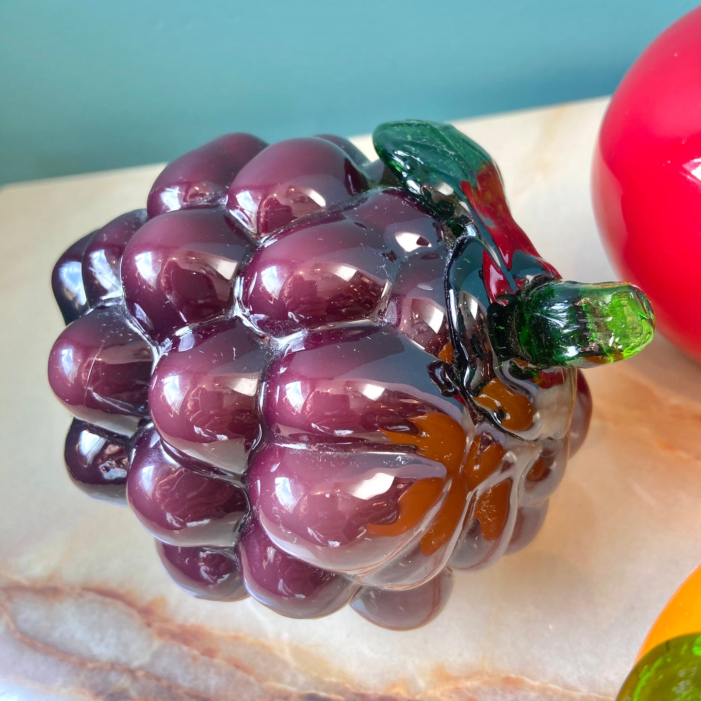 Vintage Murano Glass Fruit Trio