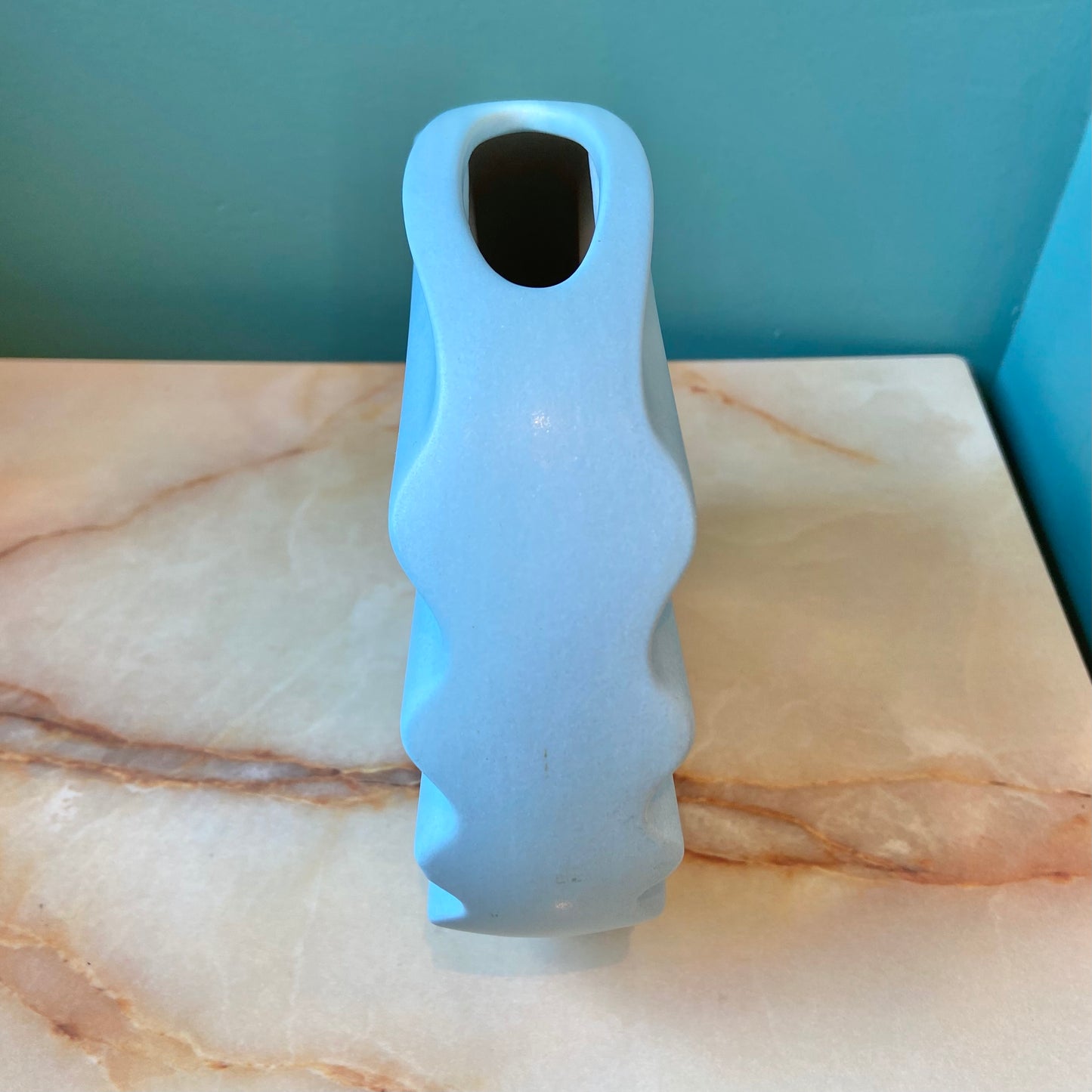 Vintage Circular Ceramic Ripple Vase