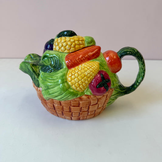 Vintage Ceramic Vegetable Teapot
