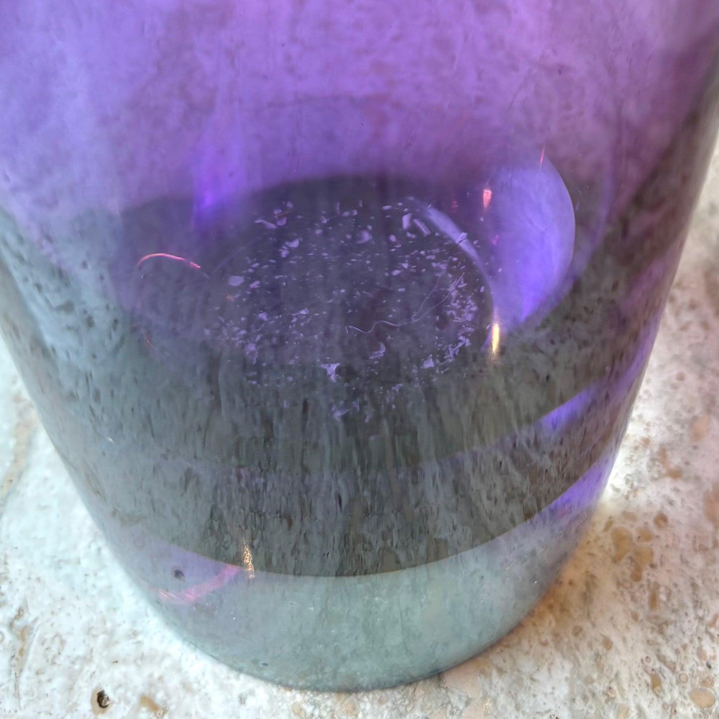 Vintage Purple Art Glass Candle Holder/Vase by Young & Constantin