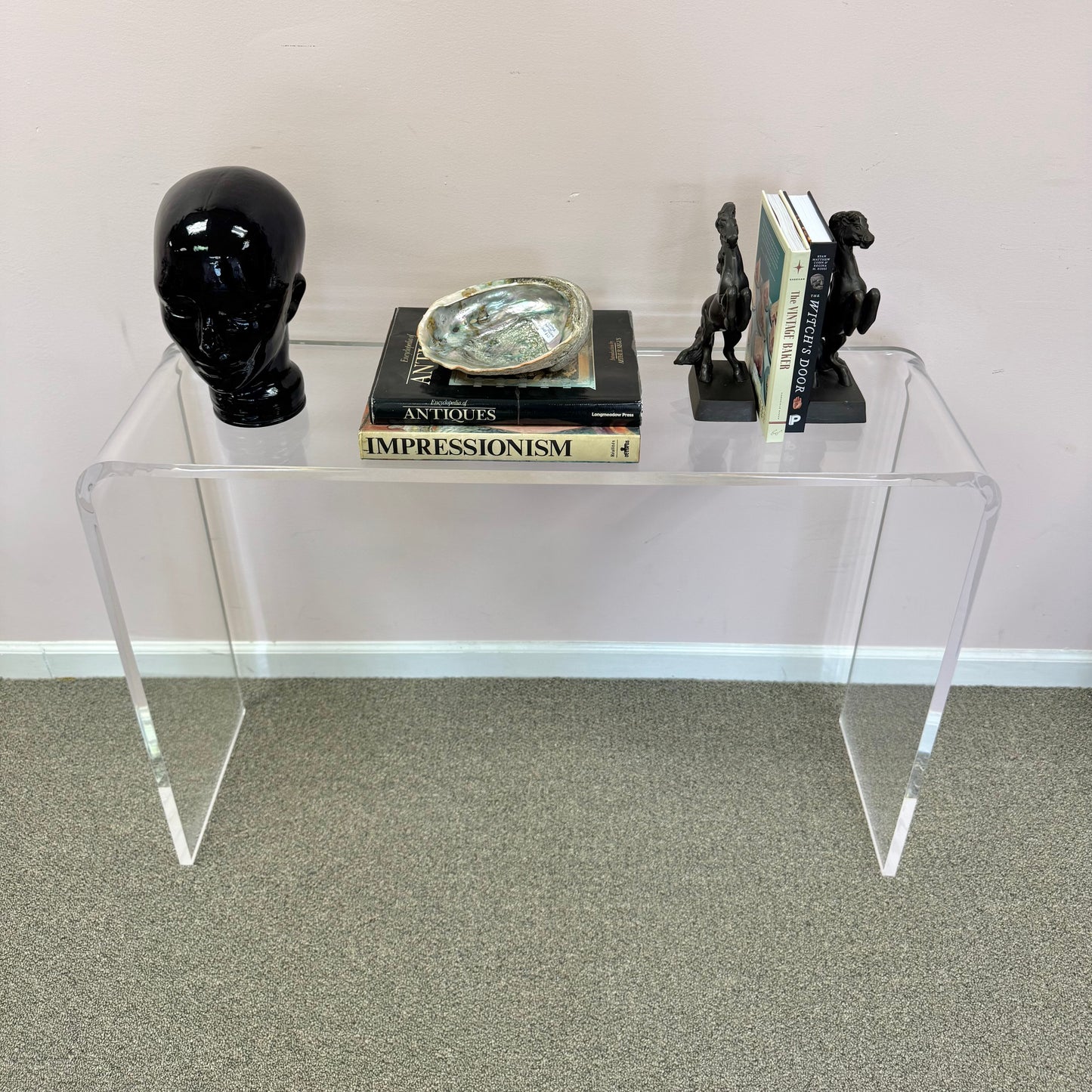 Vintage Lucite Waterfall Console Table