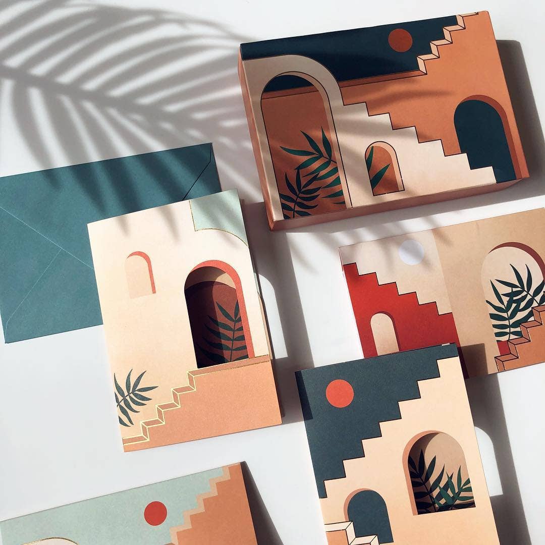 Staircases and Archways Pop-Up Card Box Set