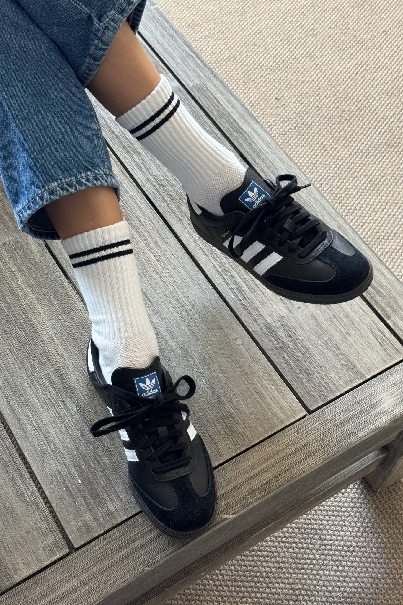 Boyfriend Socks in Black by Le Bon Shoppe