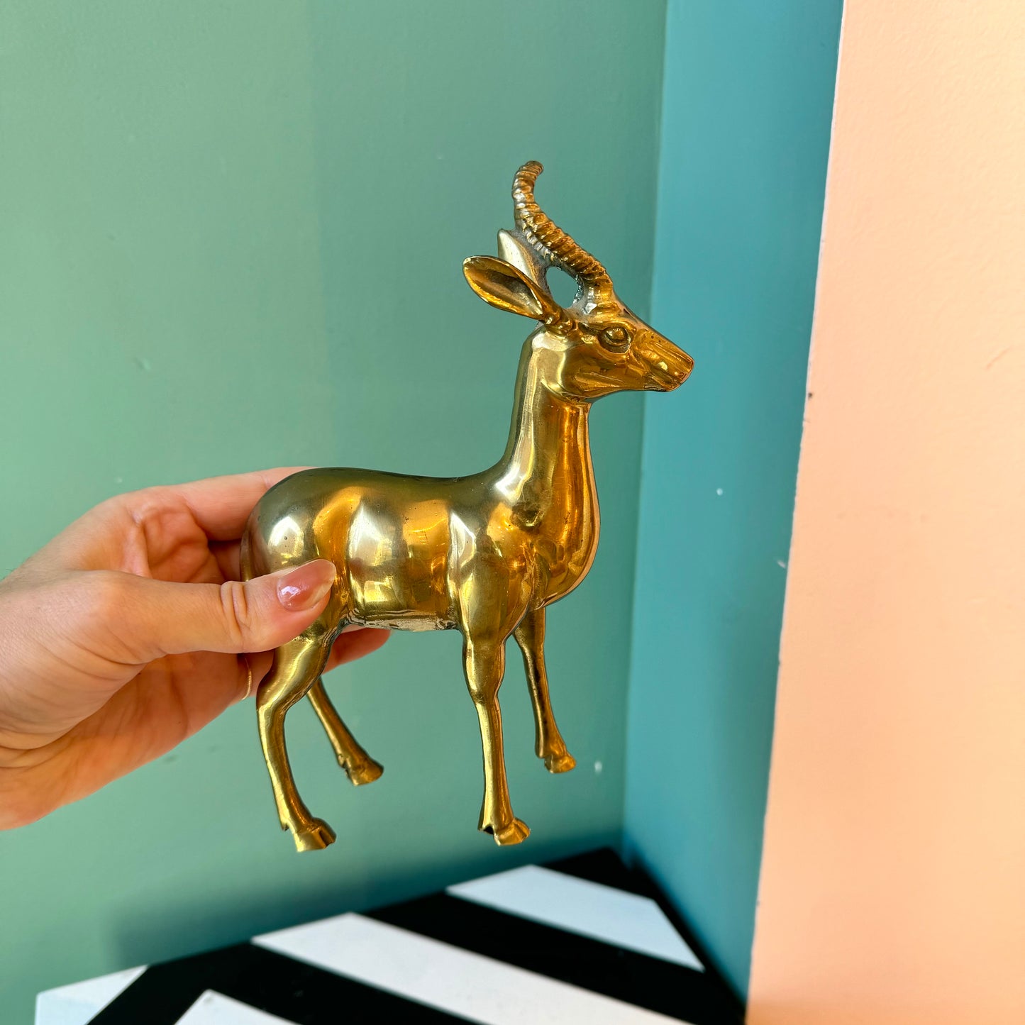 Vintage Brass Gazelle Figurine