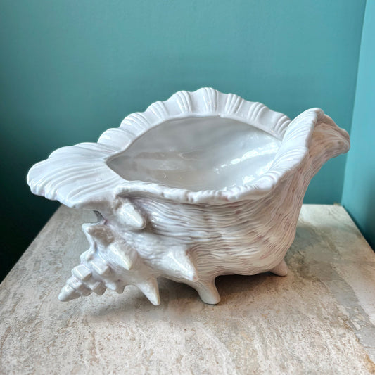 Vintage Ceramic Shell Planter
