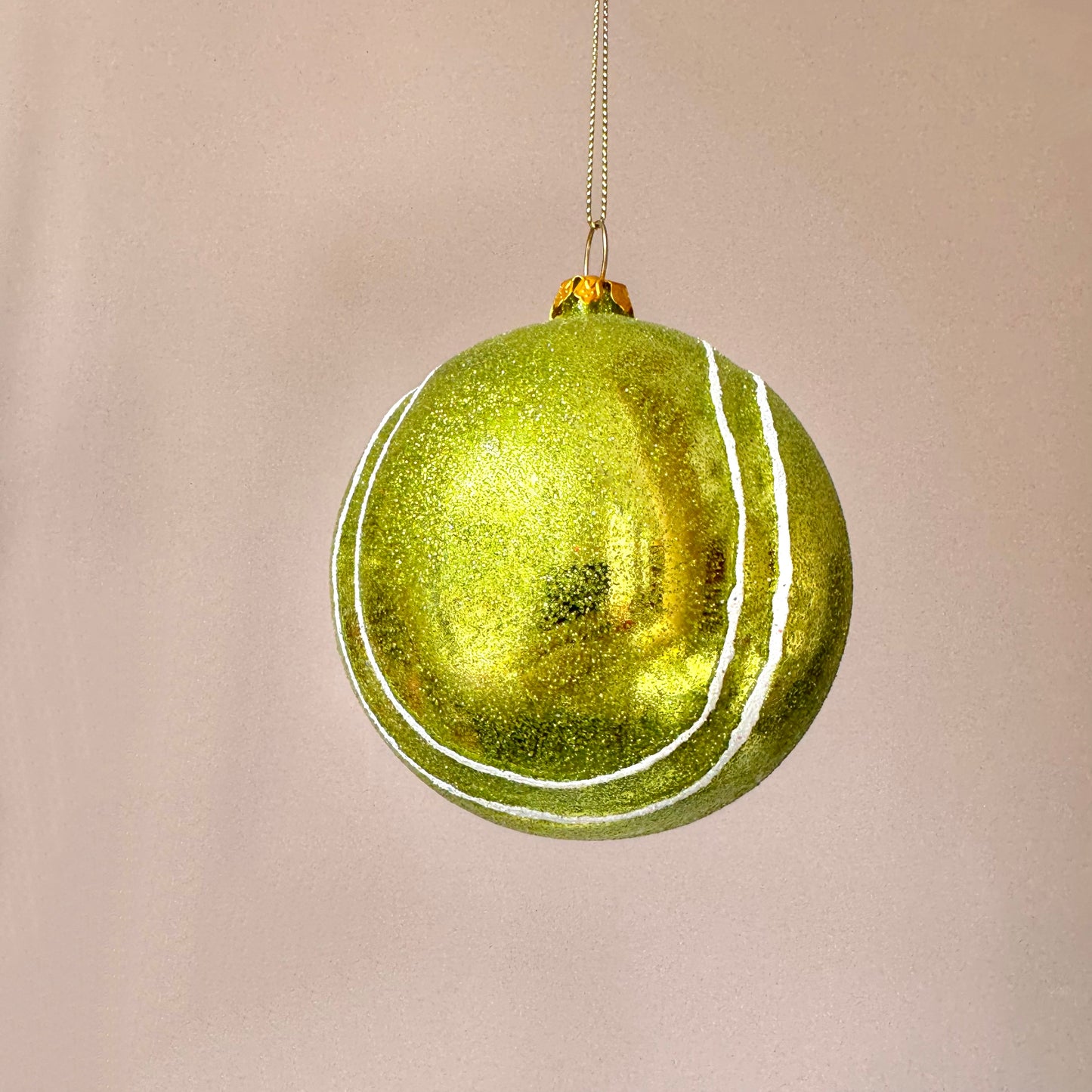 Tennis Ball Glass Ornament