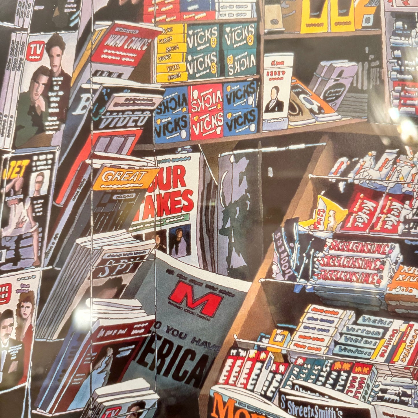 Framed Vintage Newsstand Poster by Masaaki Sato