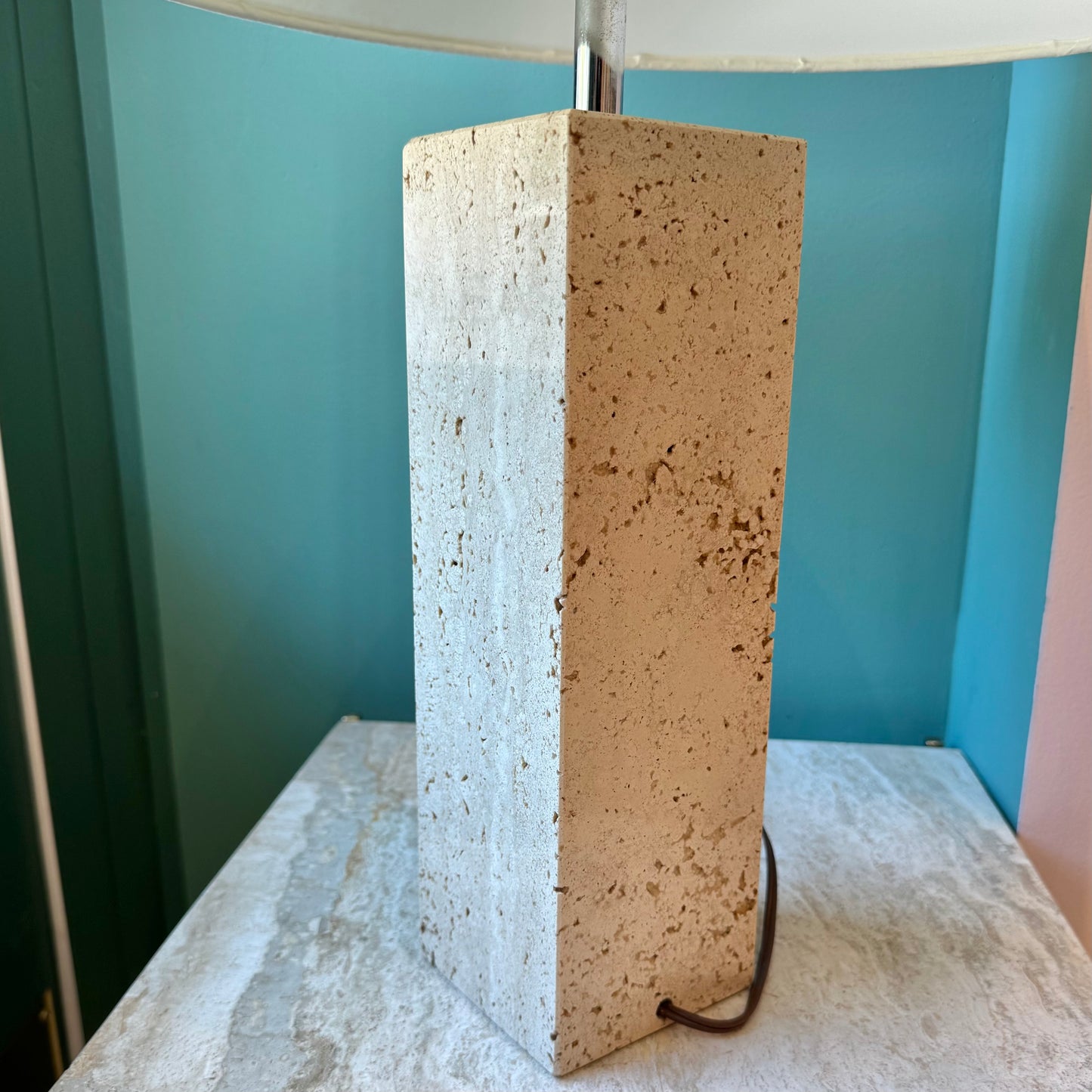 Mid Century Travertine Lamp