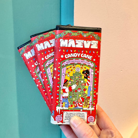 Candy Cane Dark Chocolate Truffle Bar