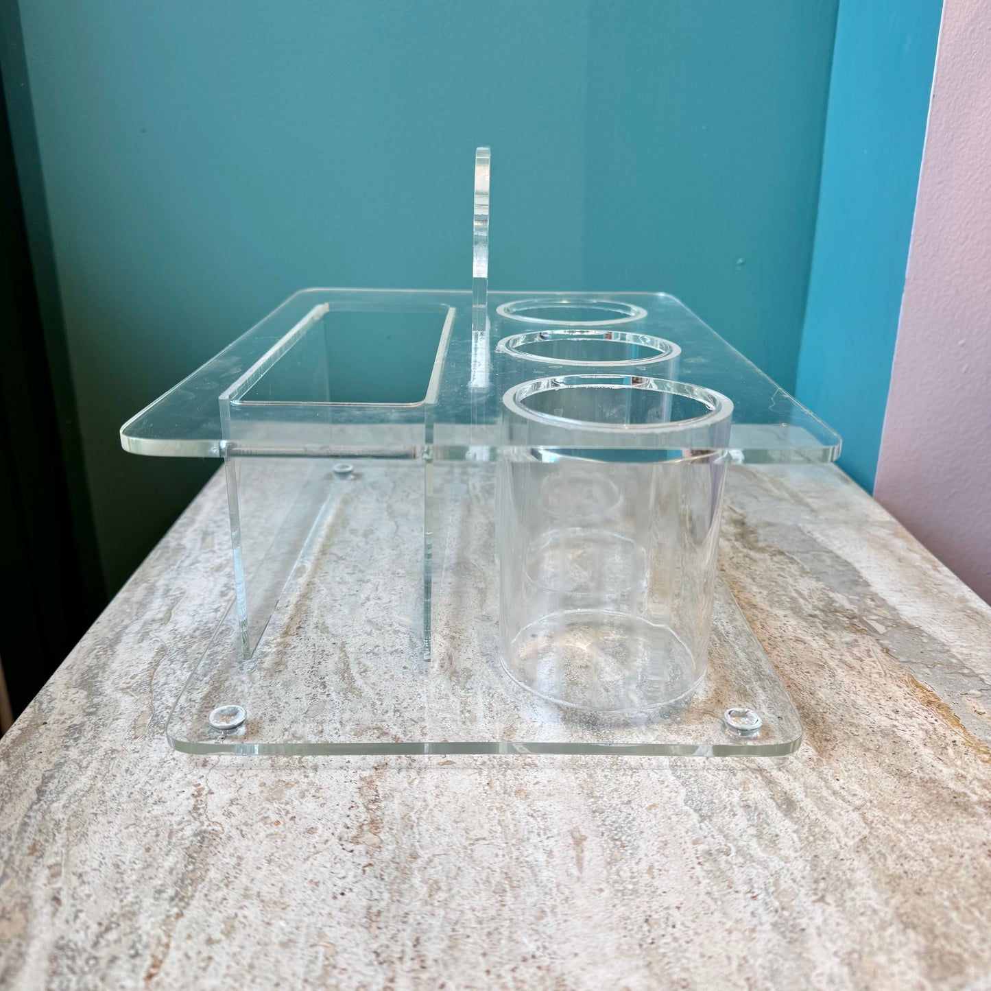 Vintage Lucite Utensil Caddy
