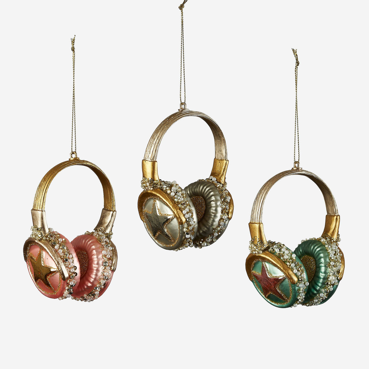 Headphone Glass Ornament