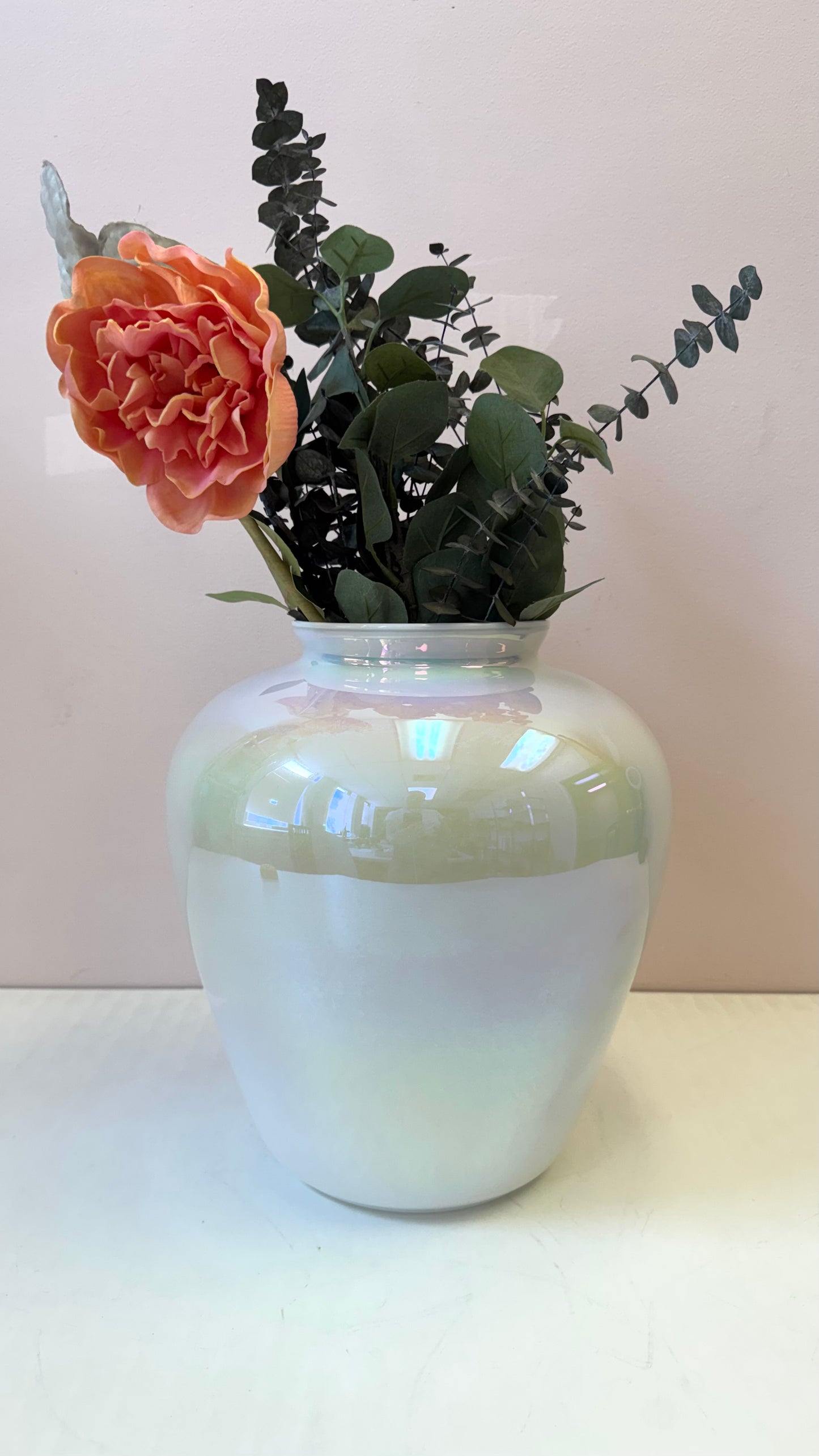 Vintage Opalescent Glass Vase