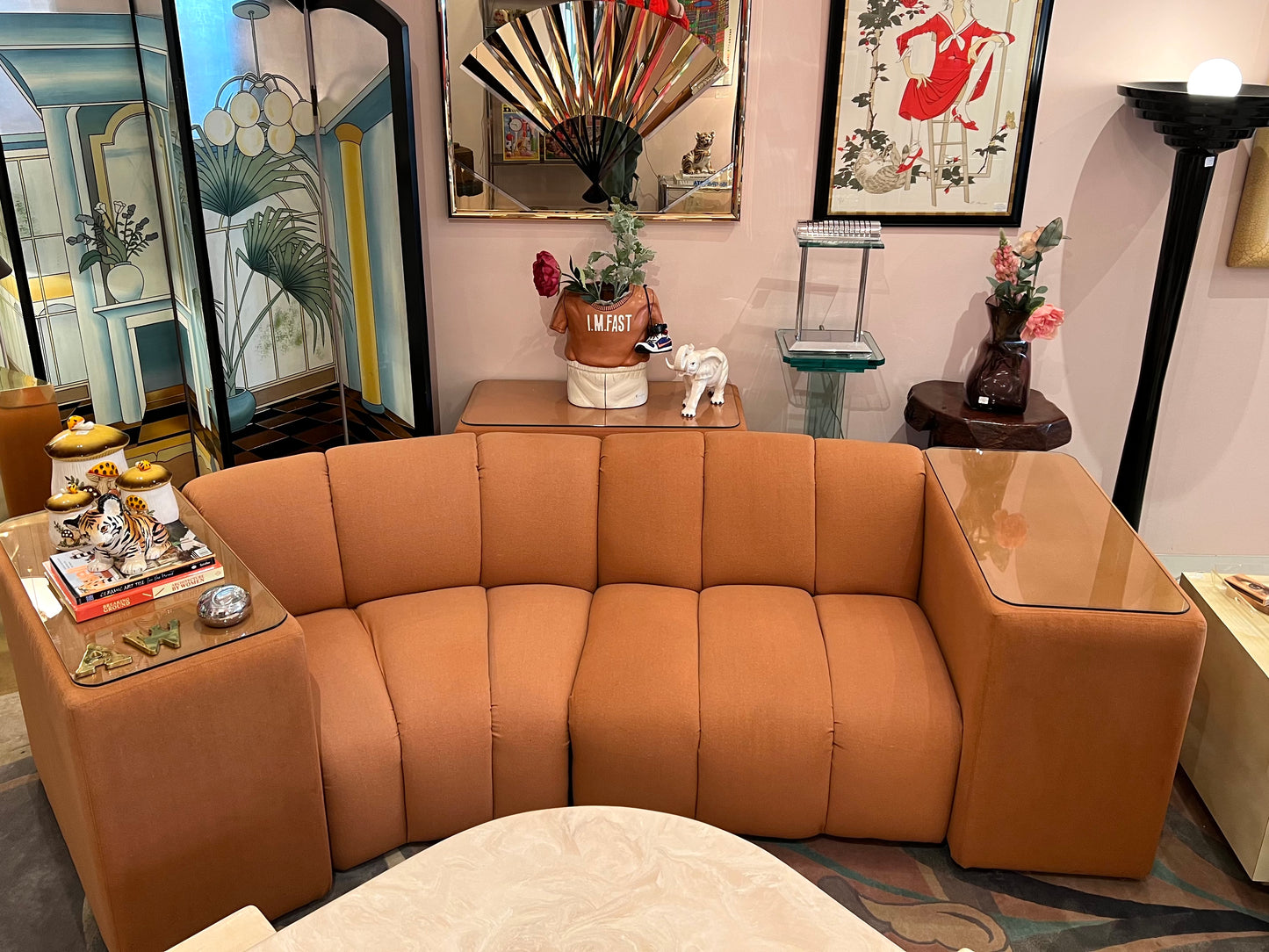 Vintage Terracotta Modular Sofa by Bernhardt (per piece)