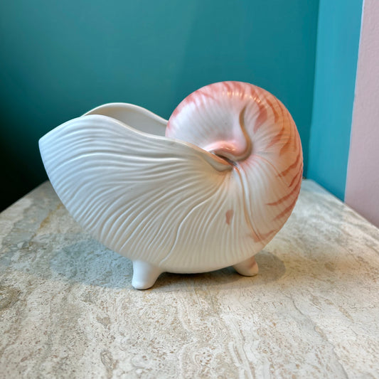 Vintage Fitz & Floyd Nautilus Shell Planter