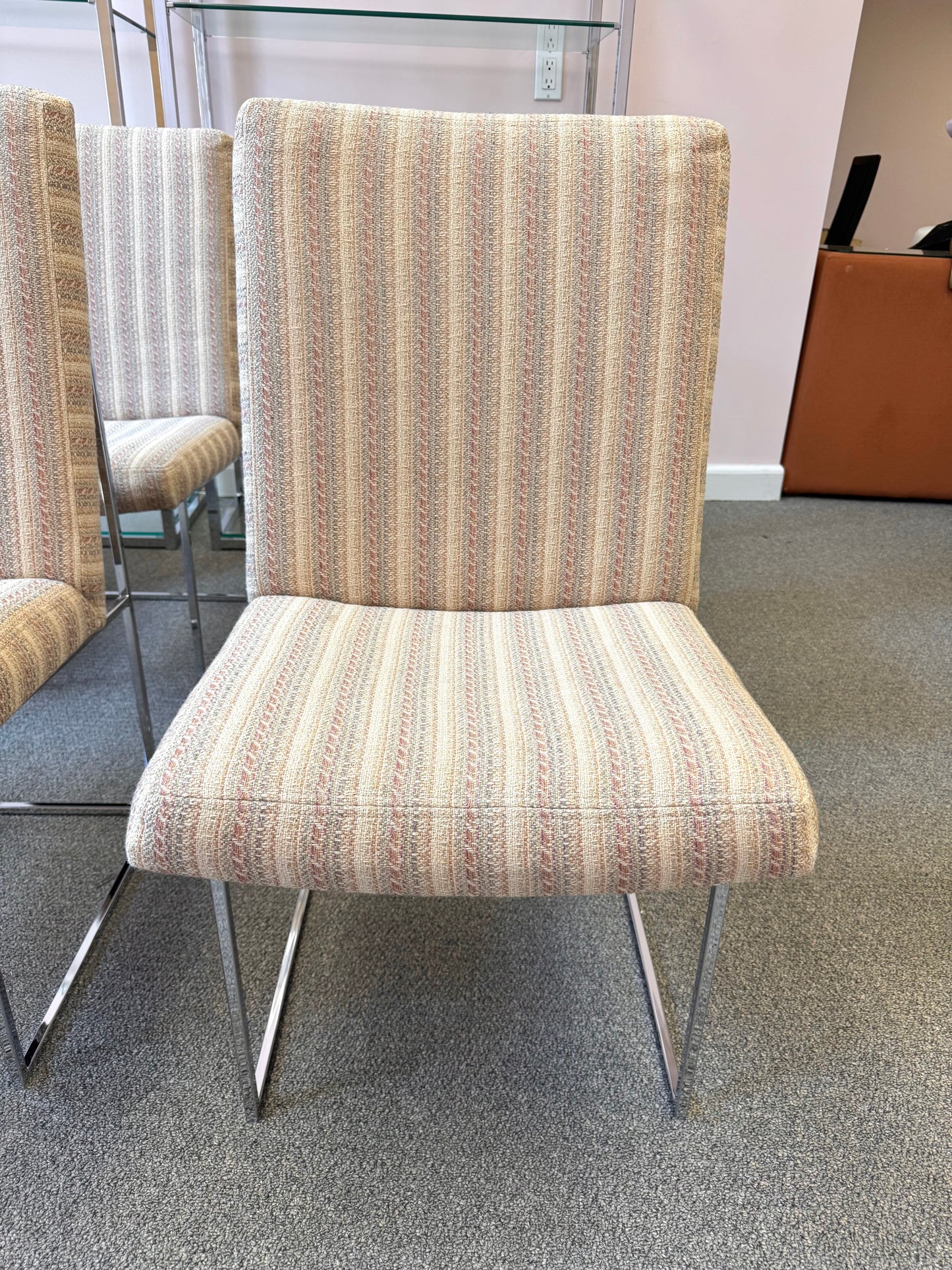 Vintage 1970's Set of 6 Dining Chairs by Milo Baughman for Thayer Coggin
