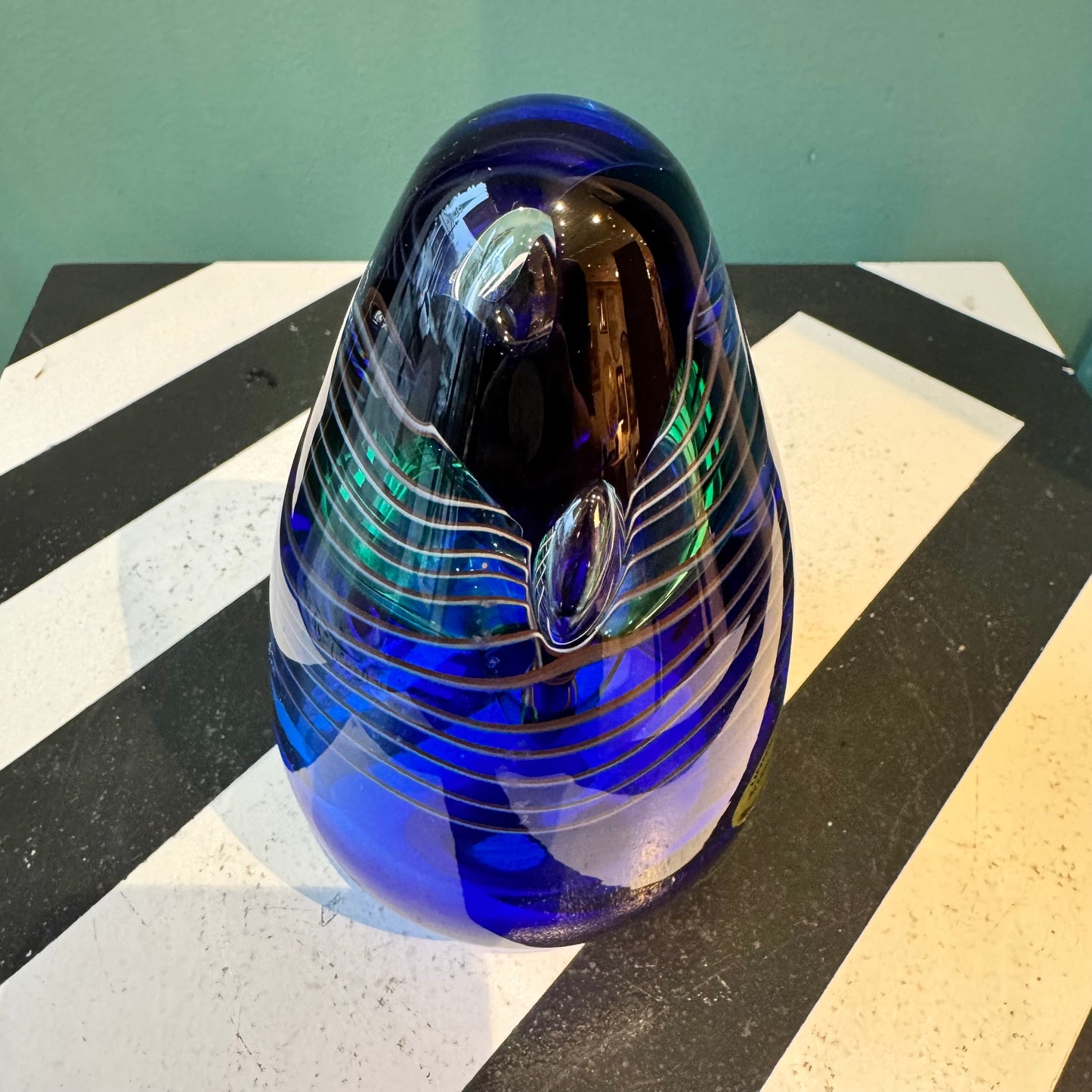 Vintage Hand Blown Crystal Paperweight