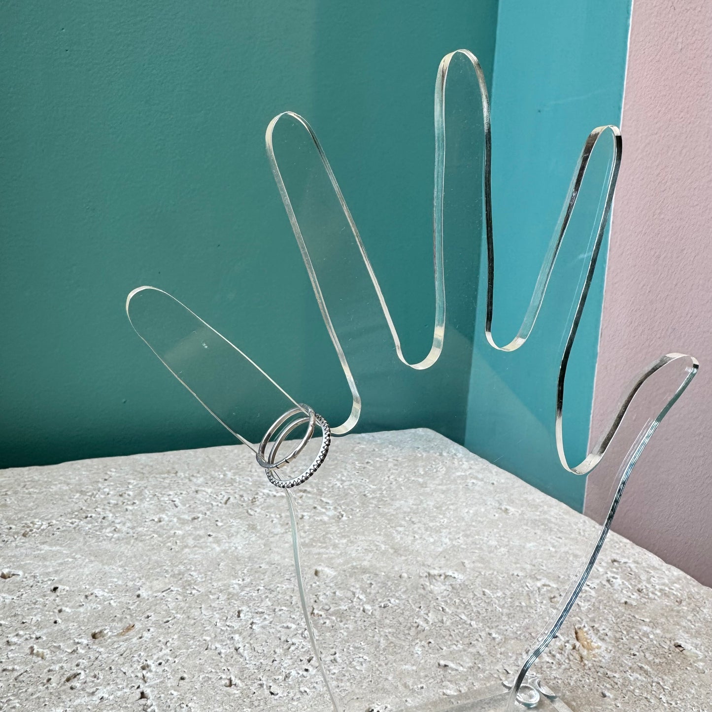Vintage Acrylic Hand Jewelry Display Stand
