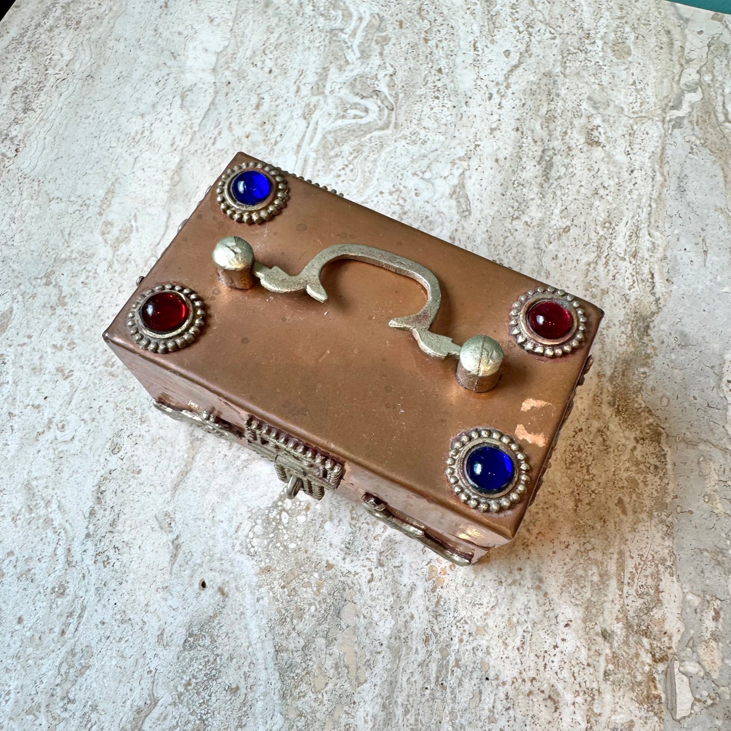 Vintage Copper and Brass Treasure Box