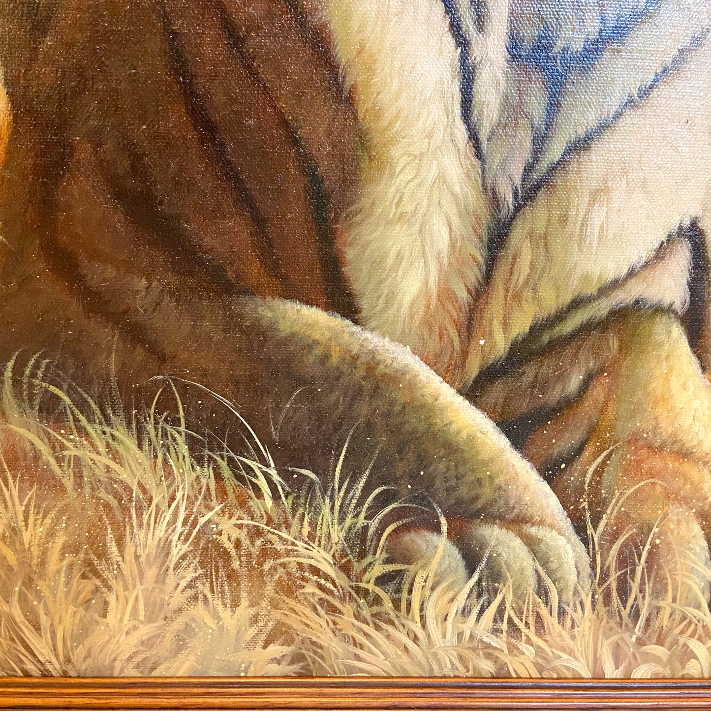 Framed Vintage Bengal Tiger Artwork