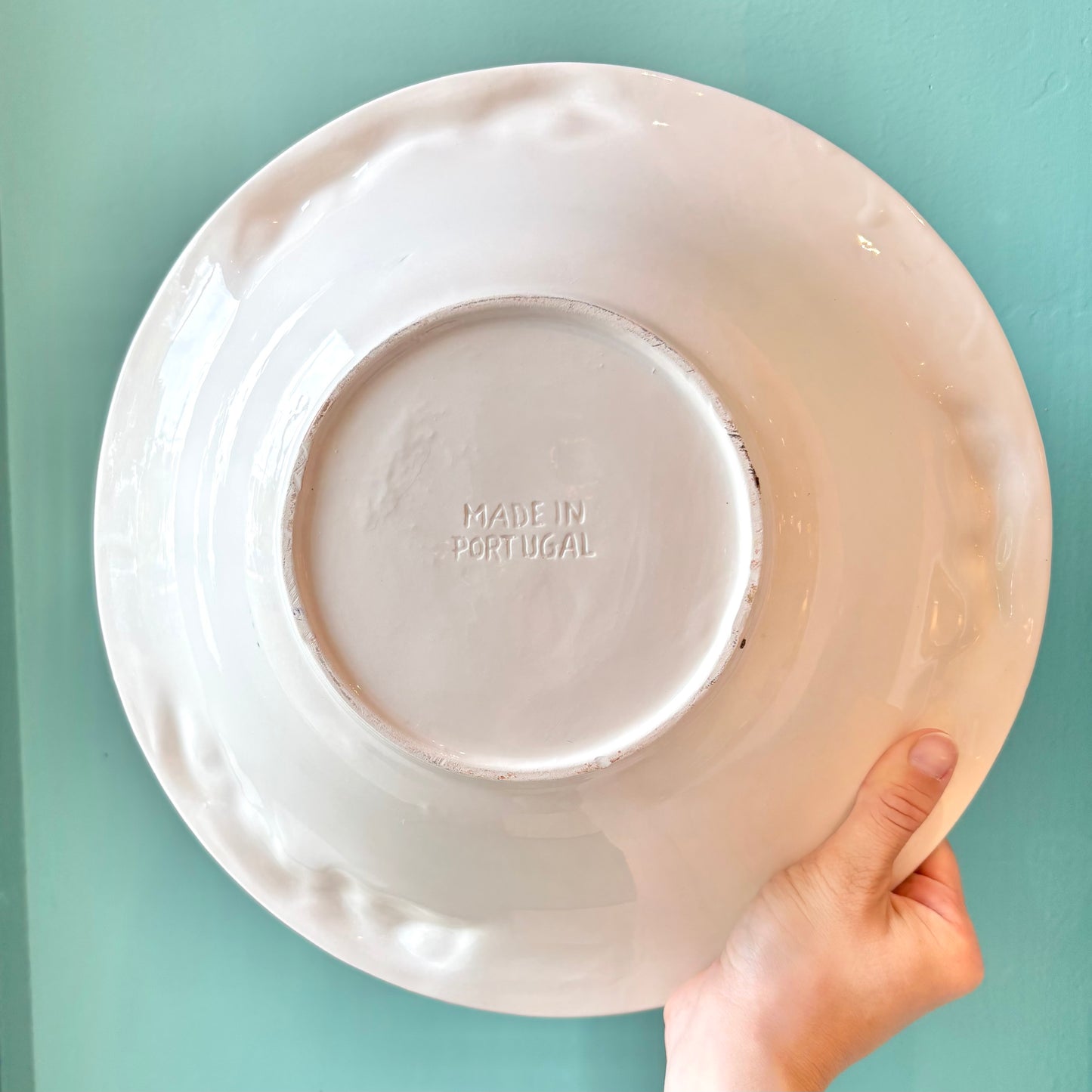 Vintage Portuguese Large Seafood Serving Bowl