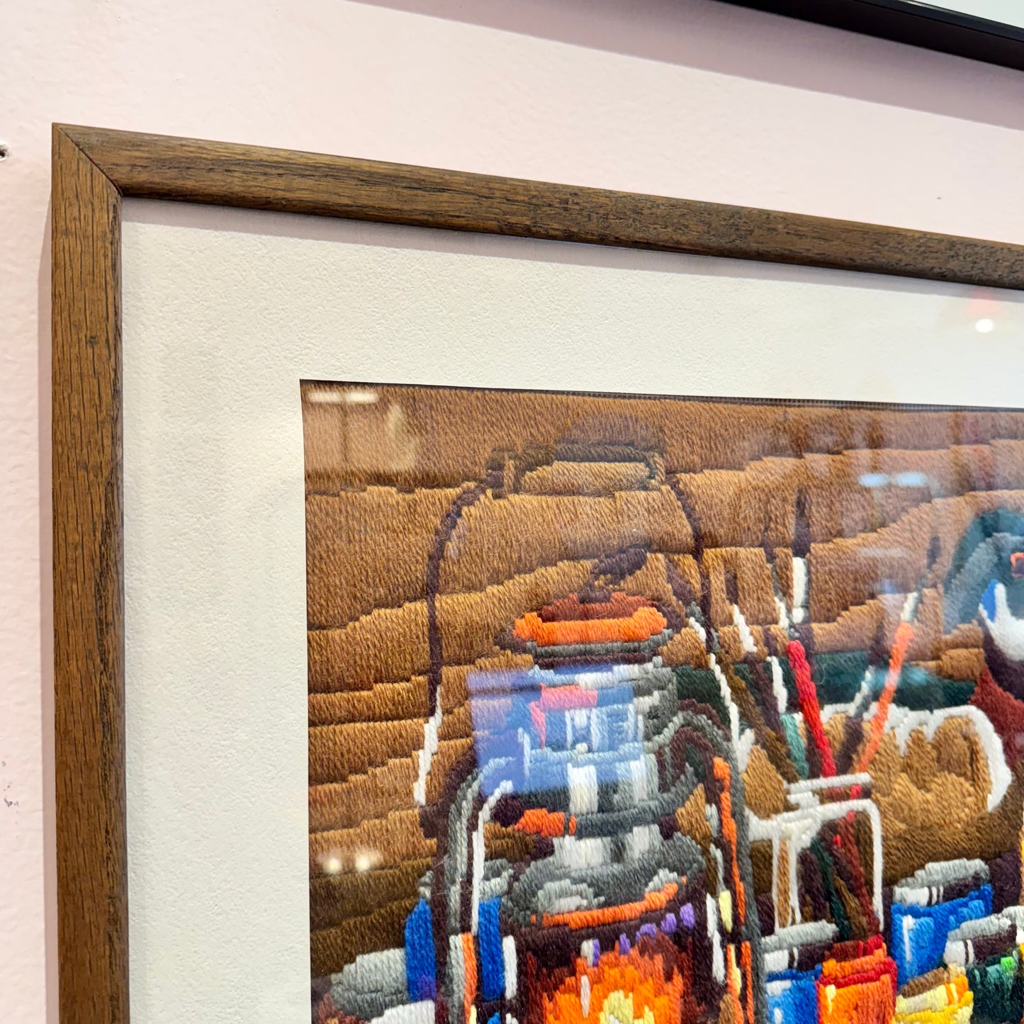 Framed Vintage Long Stitch ‘Decoy Still Life’ Duck Artwork