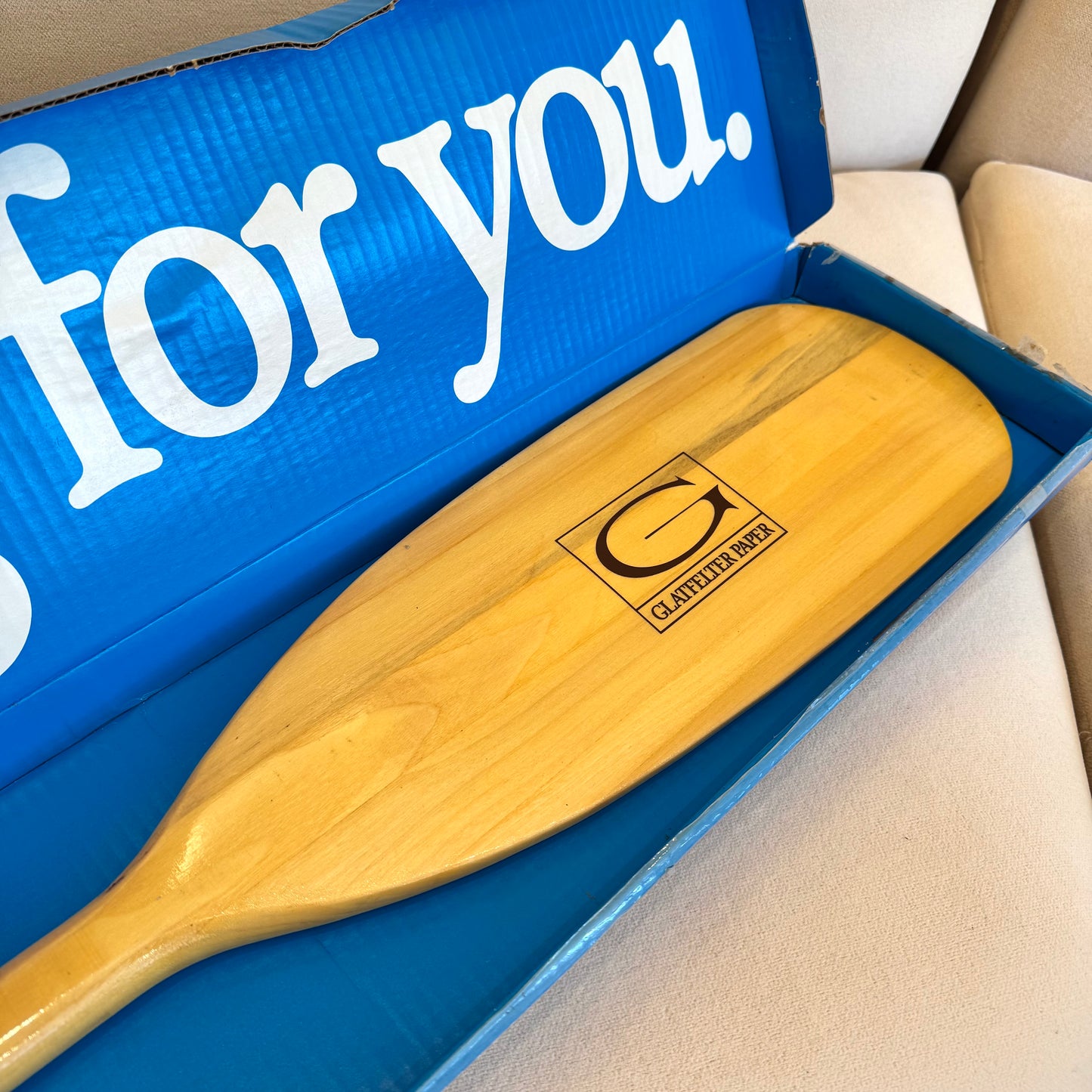 Vintage Advertising 'We're Pulling for you' Paddle Prototype