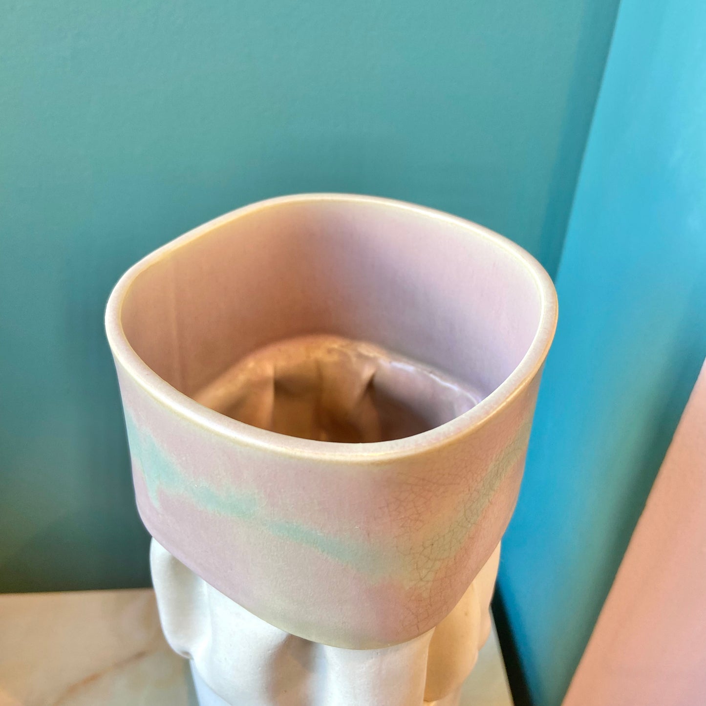 Vintage Ceramic Textural Vase/Signed