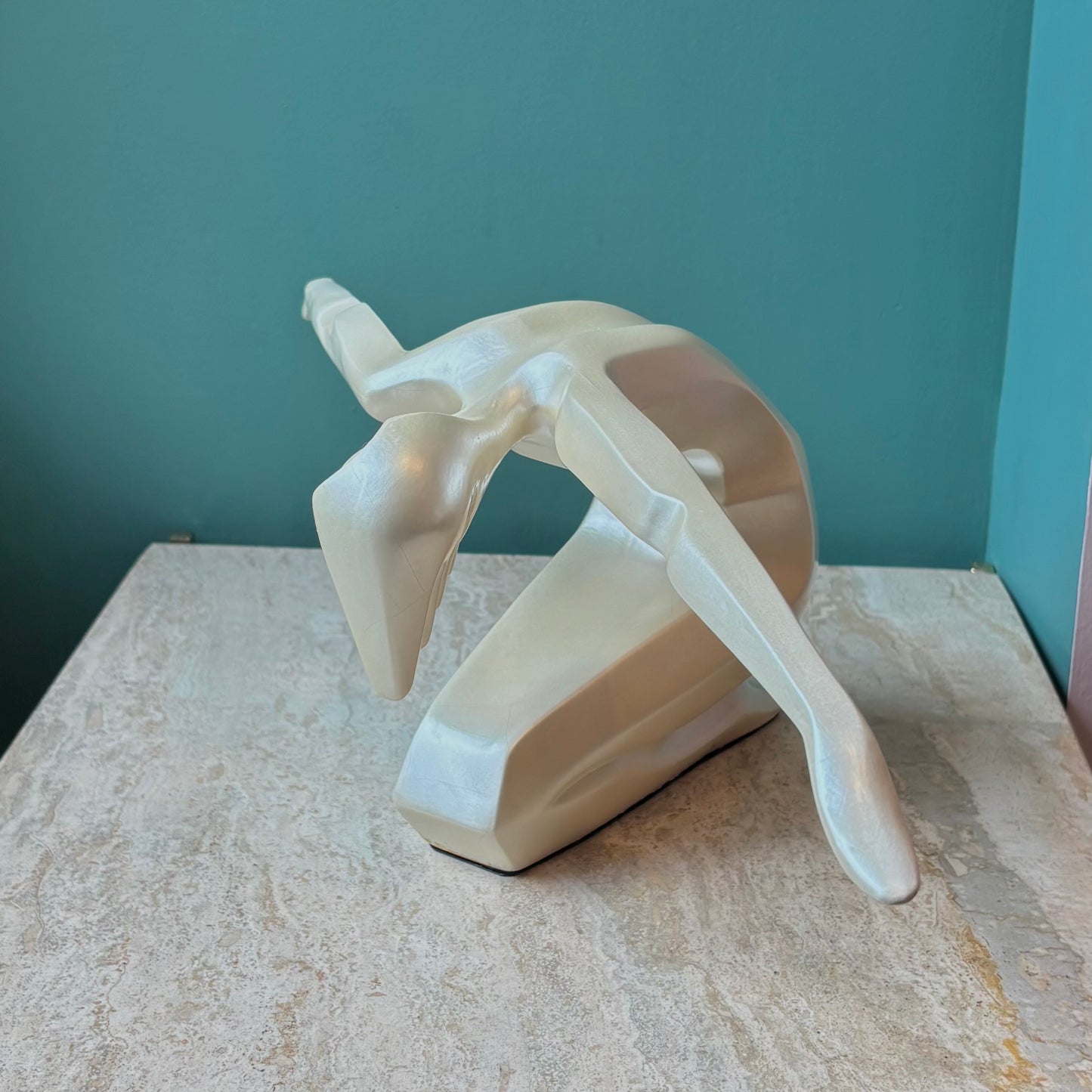 Vintage Art Deco Crouched Posing Figure Statue