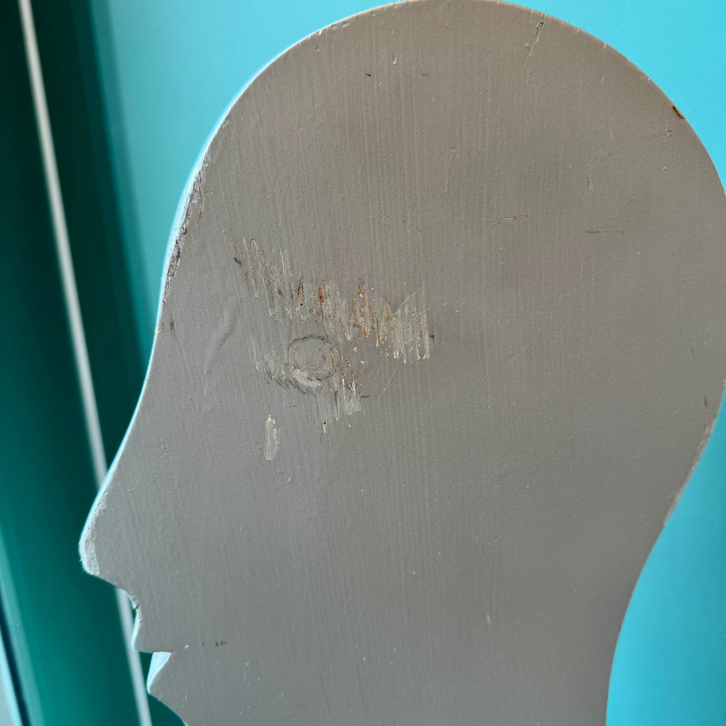 Vintage Wooden Face Profile Umbrella Holder
