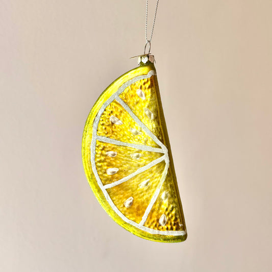 Slice of Lime Glass Ornament