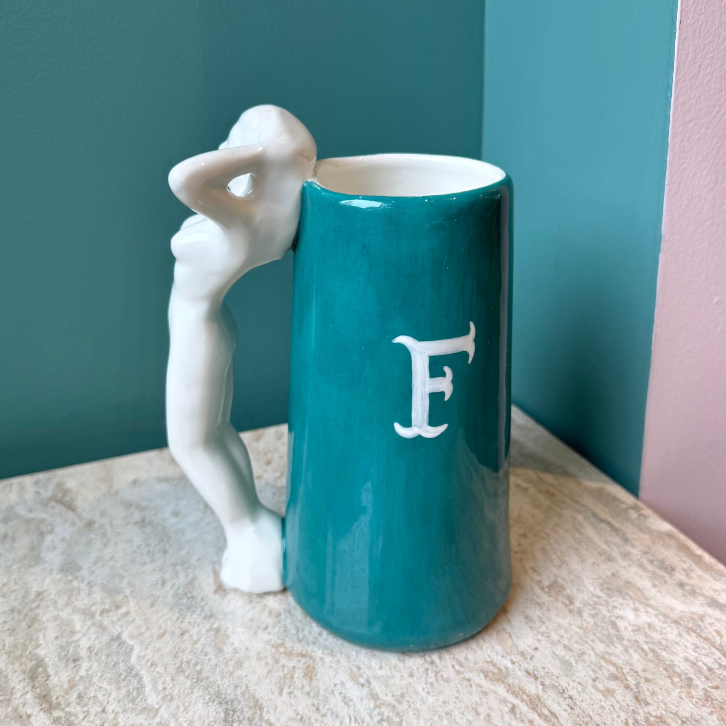 Vintage 1960’s Naked Lady “F” Mug