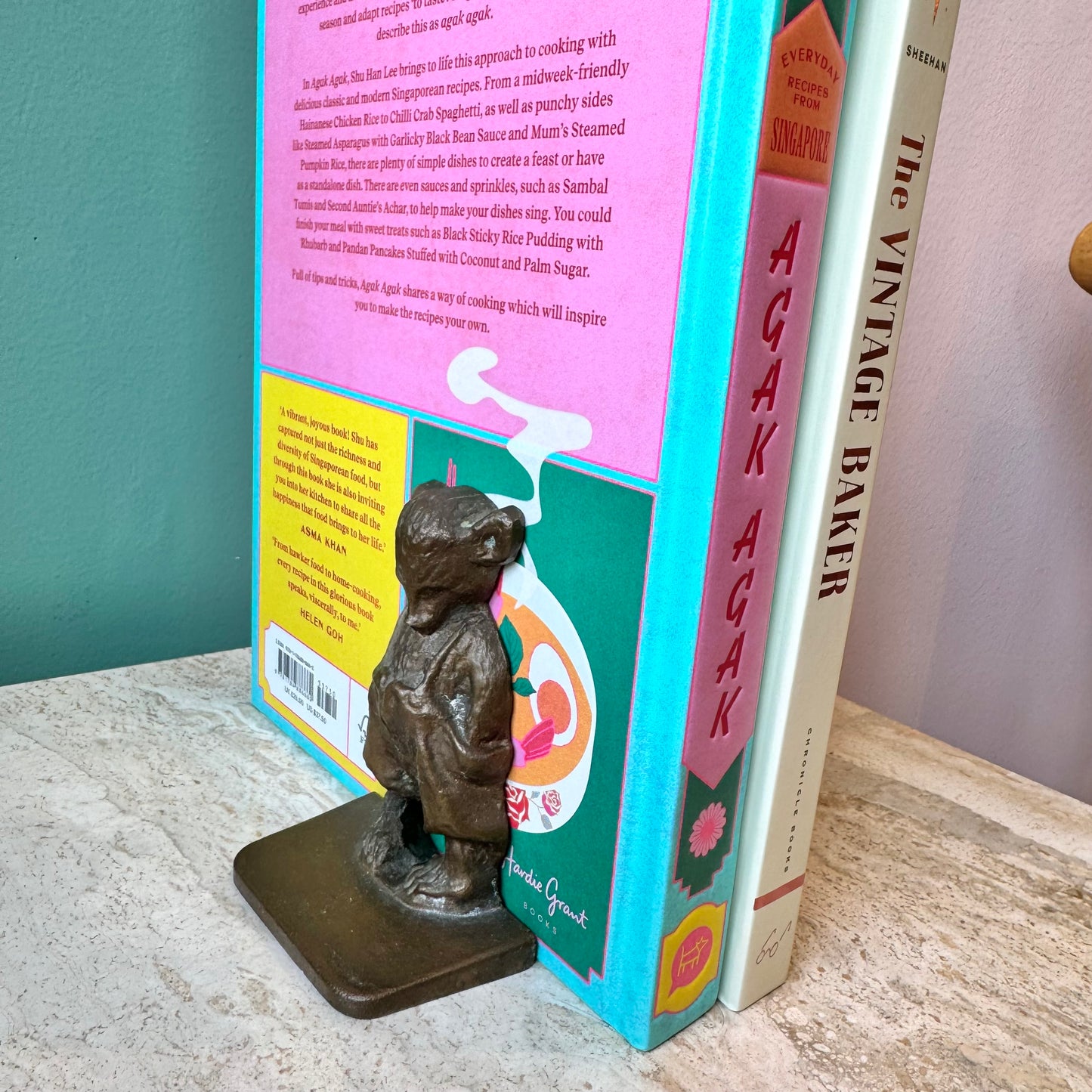 Pair of Vintage Brass Standing Bear Bookends