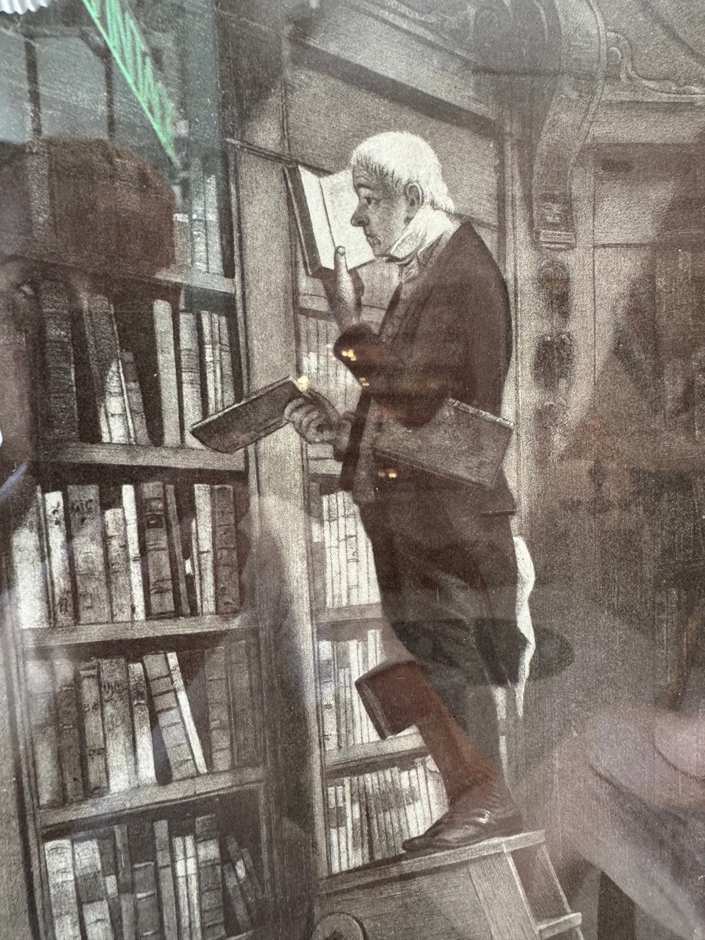 Vintage "The Bookworm" by Carl Spitzweg Framed Print