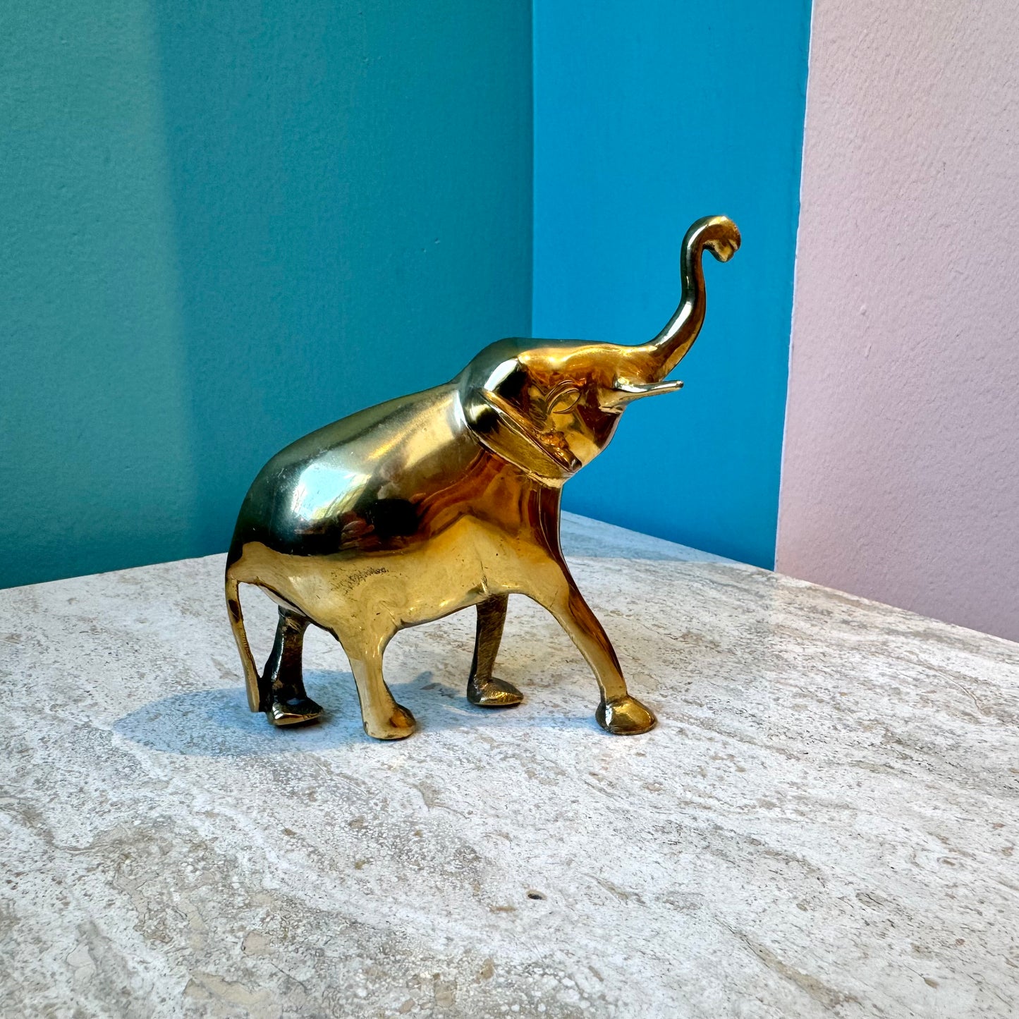 Vintage Brass Elephant Figurine
