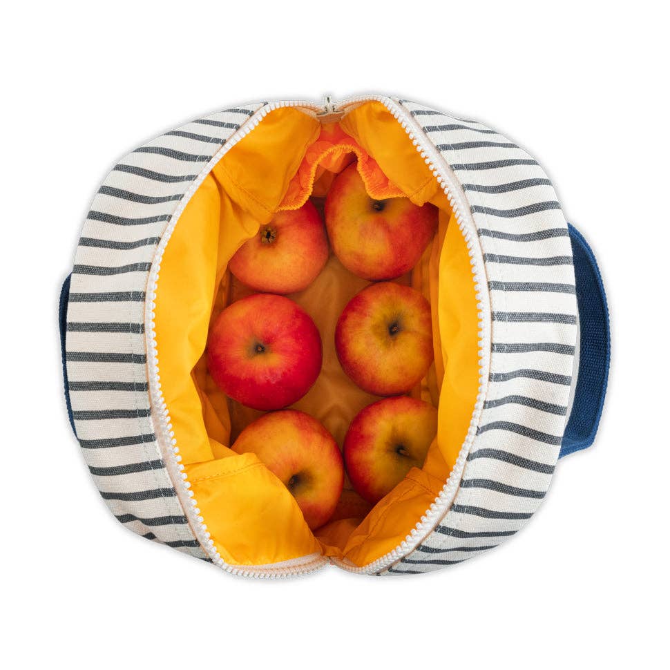 Zipper Lunch Bag - Pencil Stripe Nautical