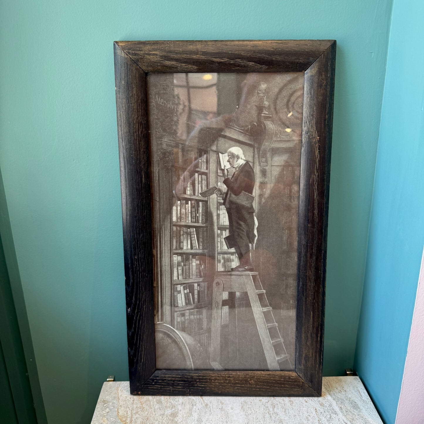 Vintage "The Bookworm" by Carl Spitzweg Framed Print