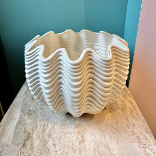 Vintage Shell Style Ceramic Planter Pot