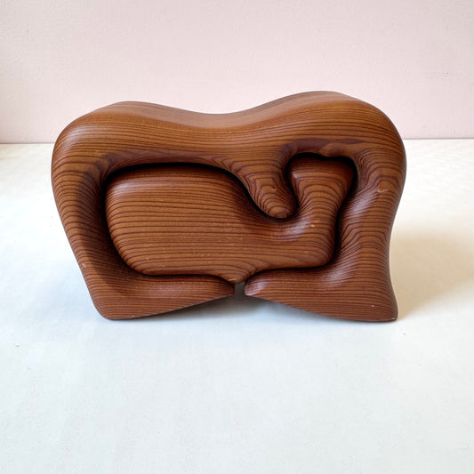 Vintage Handcrafted Rosewood Whale Storage Box