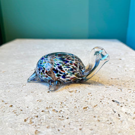 Vintage Murano Style Glass Millefiori Turtle Figurine