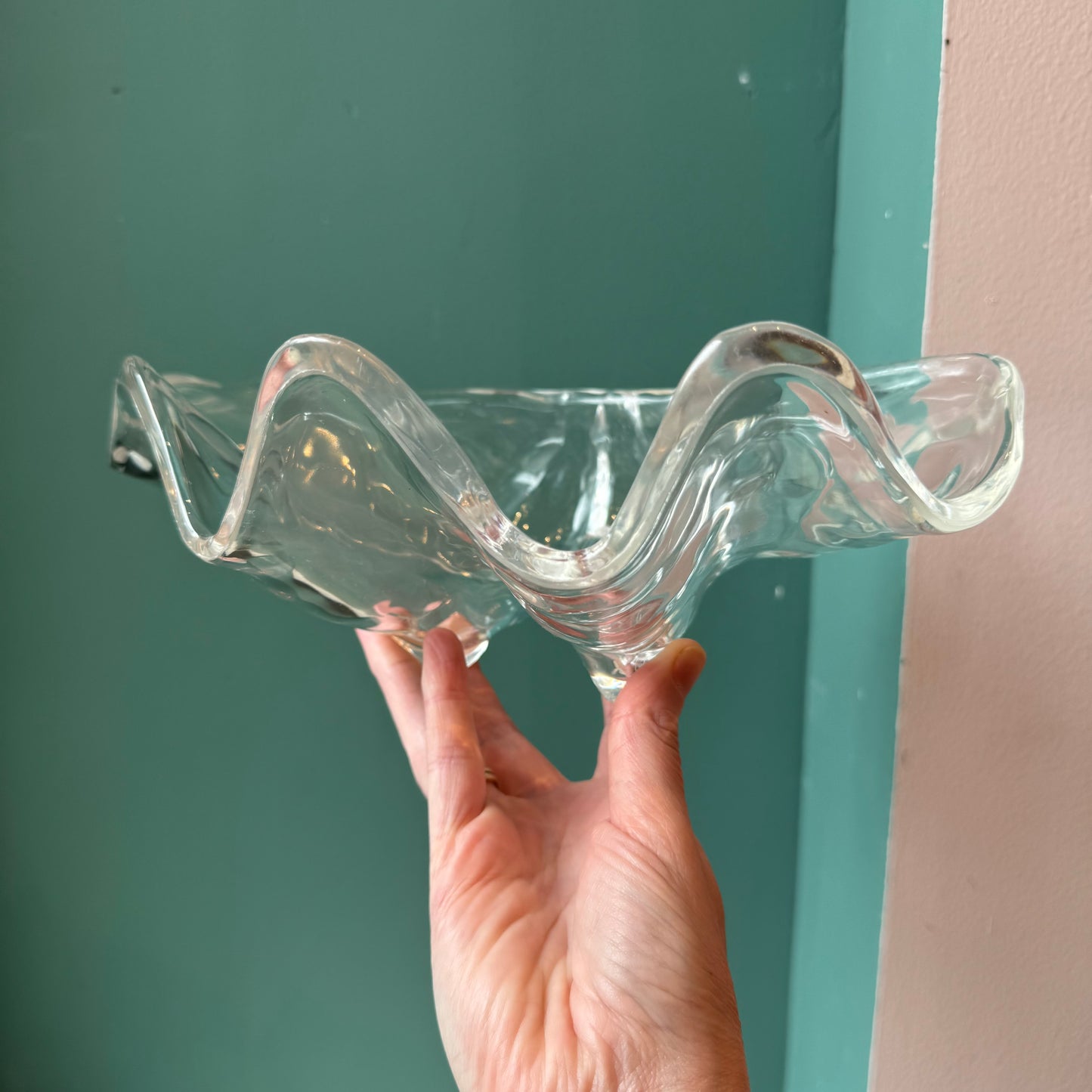 Vintage Lucite Clam Shell Bowl